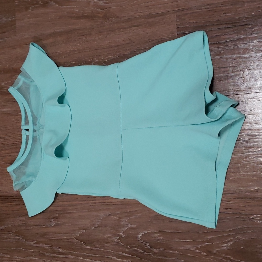 (5) The Children's Place Toddler Girl's Mesh Ruffle Romper Resortwear Beach